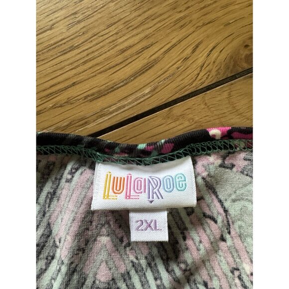 Lularoe Nicole Retro 80's Colorful Stretch Dress Size 2XL  Artsy Skater City NWT - Picture 3 of 13